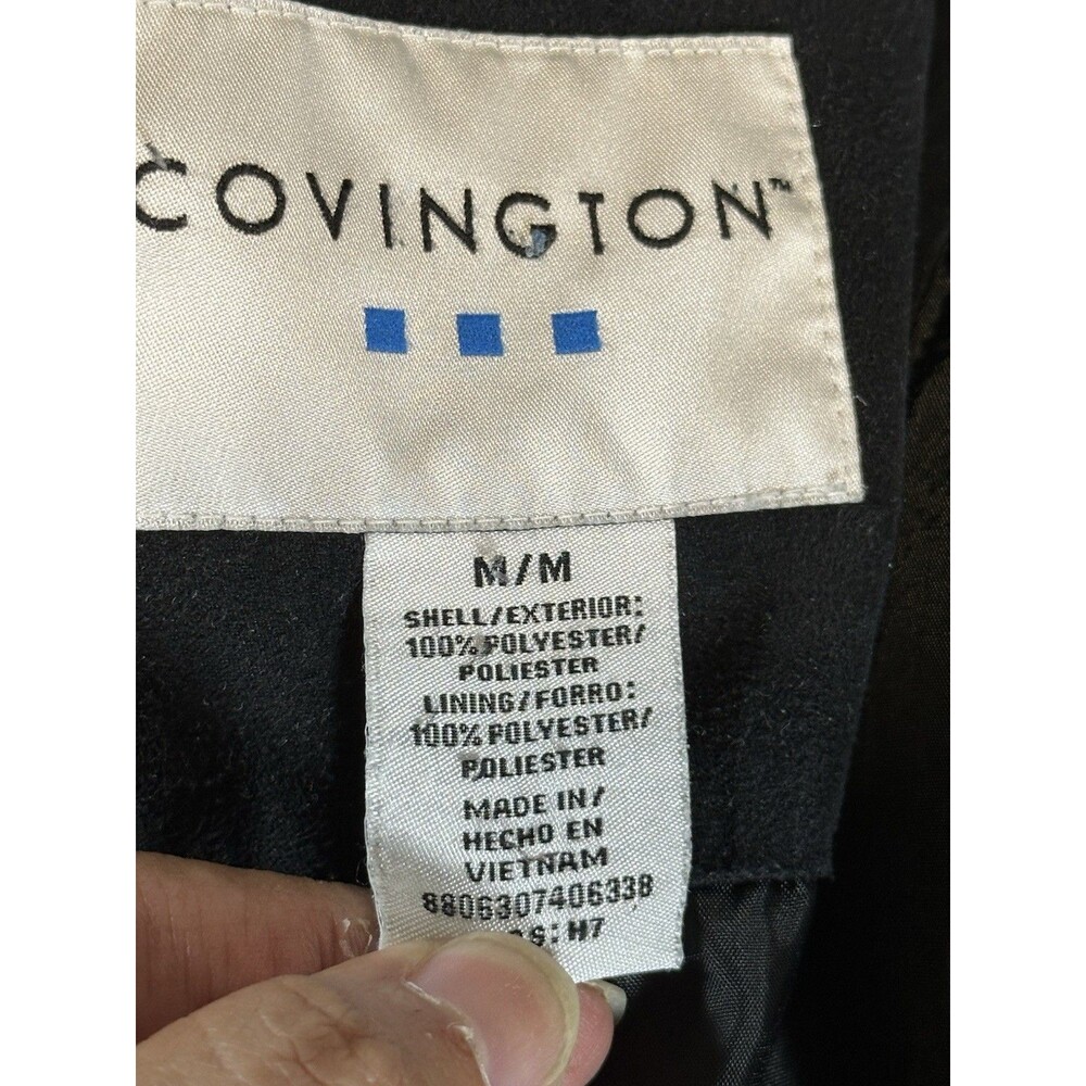 Covington Men's Outerwear Jacket Zipper Front Long Sleeve Black Size Size M - Picture 11 of 11